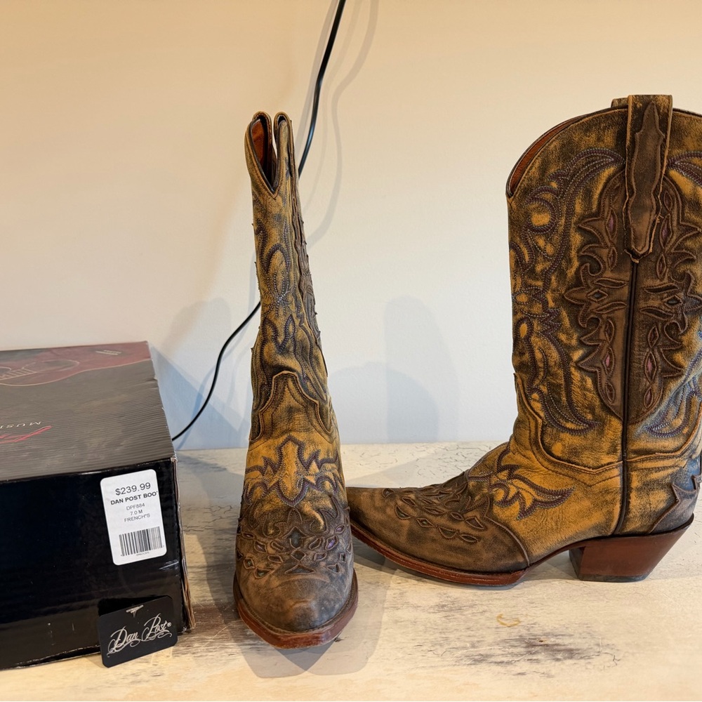 Dan Post FRENCH’s Music City Edition Western Cowboy Boots 7 women’s